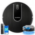 LIECTROUX N7S-U Robotdammsugare med Våtmoppningsfunktion, Smart Kartläggning, WiFi-app, 6000Pa Sugkraft, Borstlös Motor, Fungerar med Alexa och Google Assistant, Idealisk för Djurhår, Mattor och Hårda Golv