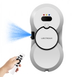 Liectroux HCR-10 Fönsterputsrobot med ultraljudsvattensprutning, AI-navigering, dubbla skivor som simulerar vrid- och mopprörelser, kompakt design på 6,8 cm, borstlös motor, 30 ml vattentank, UPS-strömbortfallsskydd och säkerhetslina med en hållfasthet på 200 kgf.